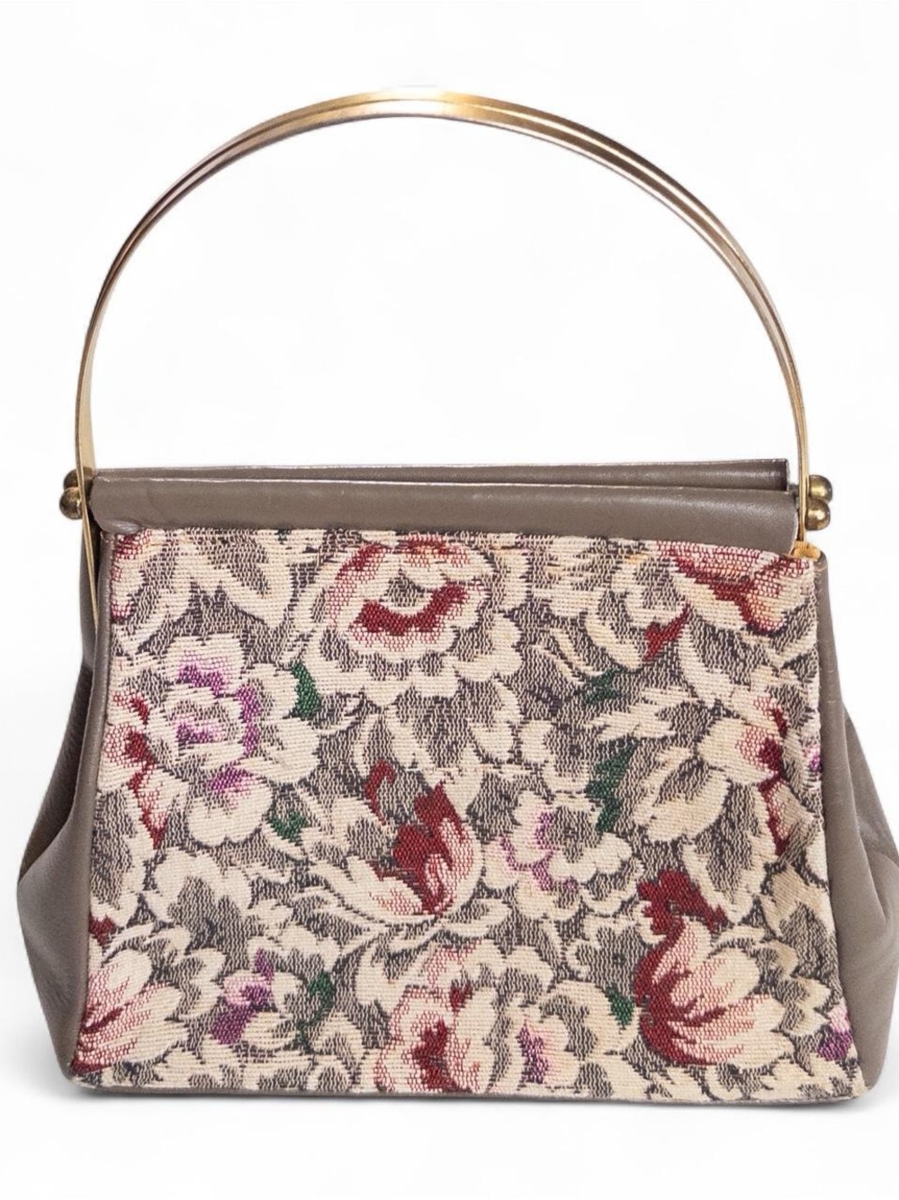 Vintage Tapestry Frame Handbag - Gold Hardware
